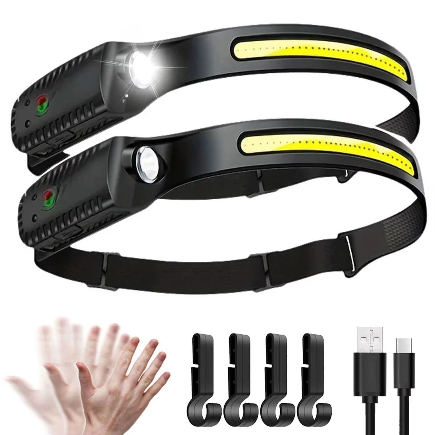 LED Baş Lambası Kamp - IPX4 Su Geçirmez 6 Mod